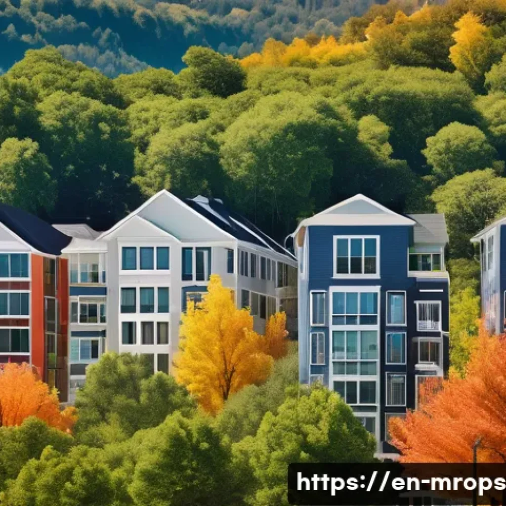 부동산 시장 사이클의 서브사이클 이해하기 - A dynamic cityscape illustrating real estate market fluctuations over time: show a vibrant urban nei...