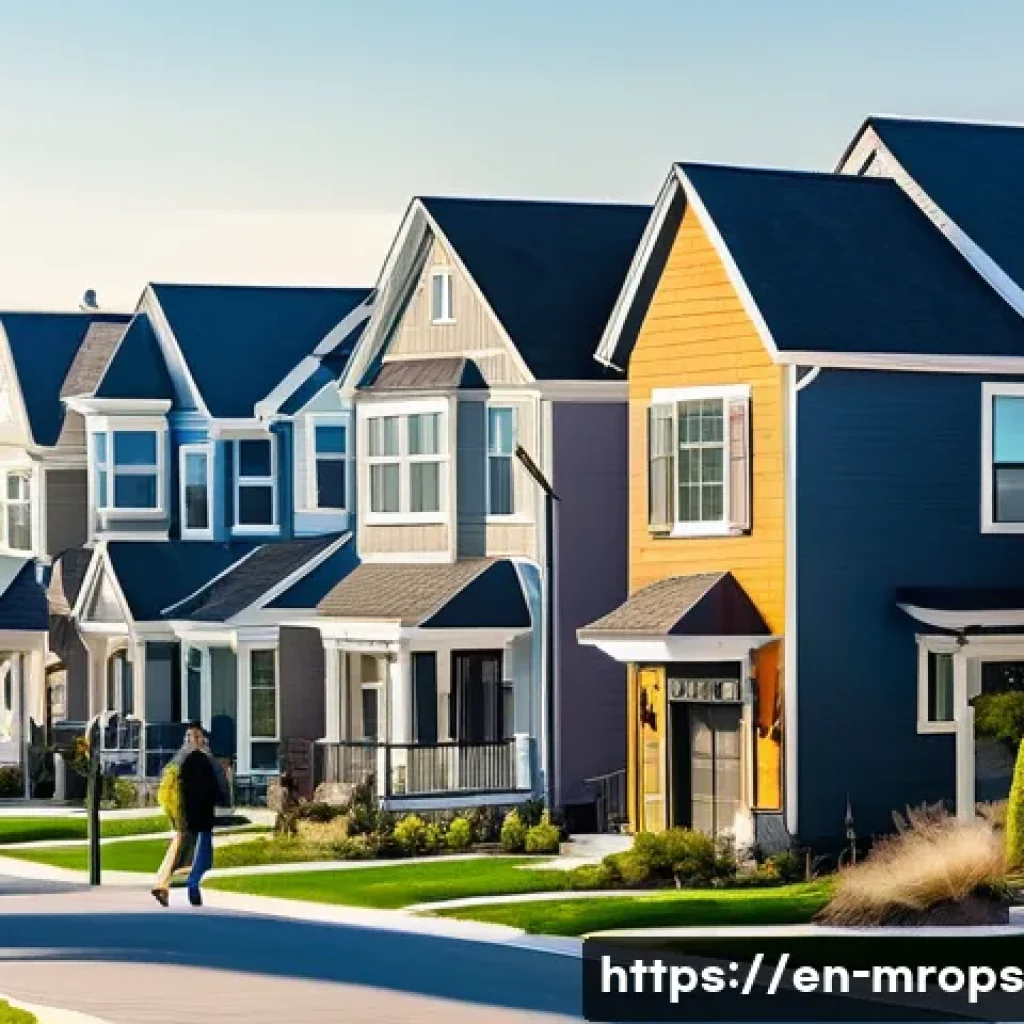 부동산 시장 사이클 시장 심리의 변화 - A dynamic real estate market scene during an optimistic phase: diverse buyers and sellers engaging a...